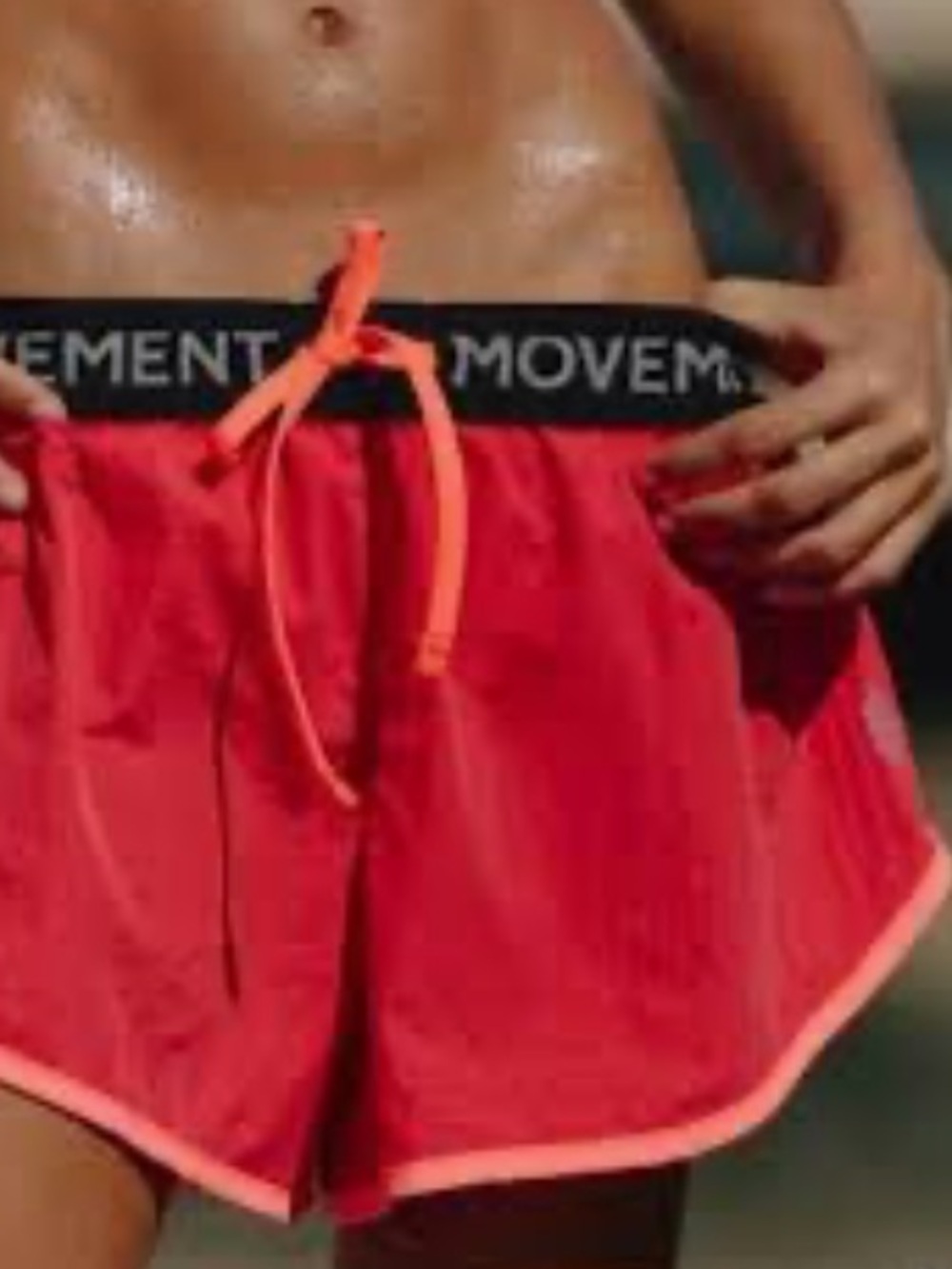 NWT Free People FP Movement Now or Never Run Shorts Grapefruit Foldover Baggy M